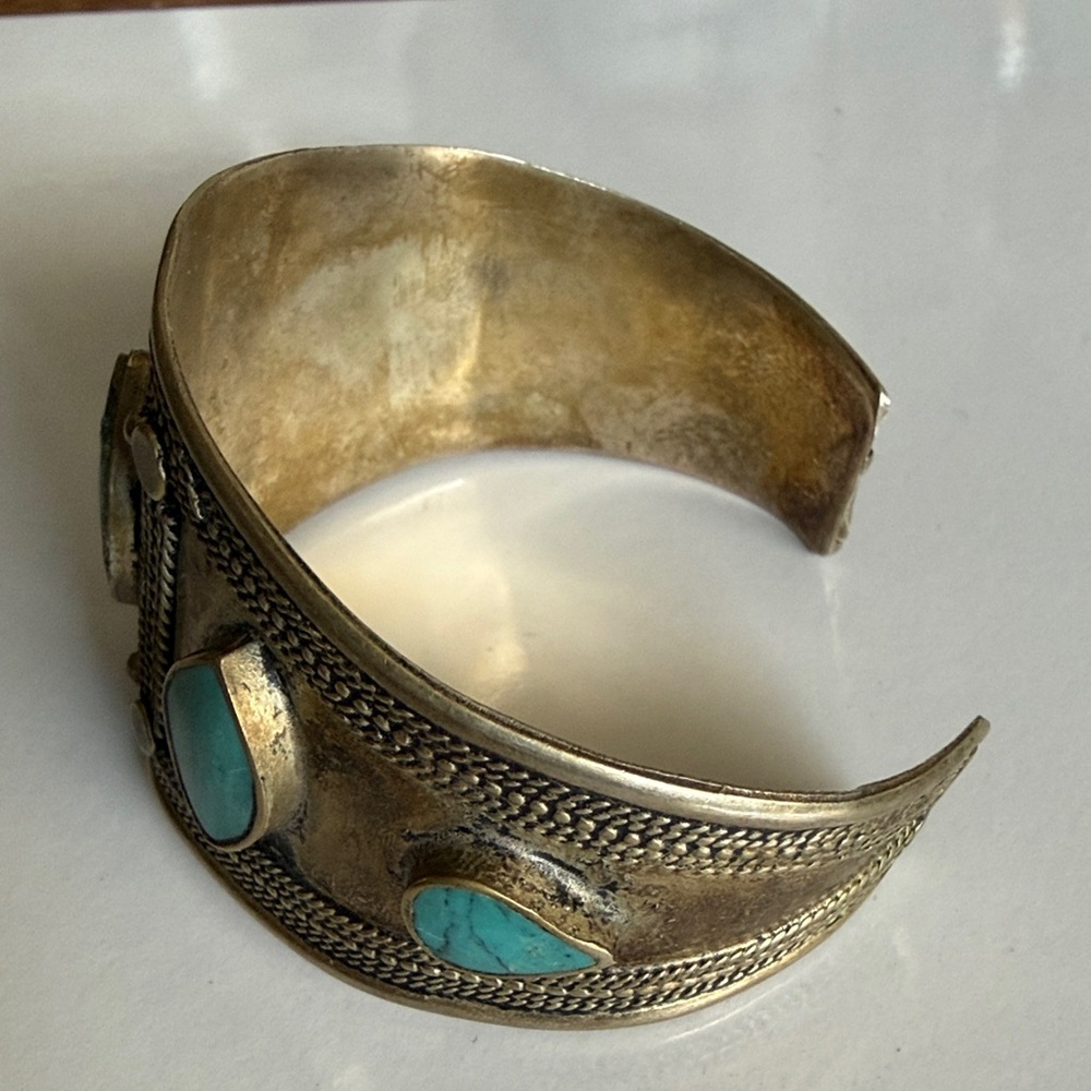 Afghan Kuchi Boho, Ethnic , Tribal Cuff Vintage Bracelet - Picture 4 of 8